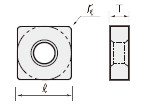 TUNGALOY CARBIDE SQUARE INSERT SDMB GRADE AH120 FOR STAINLESS STEEL