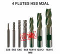 4 FLUTE HSS M2AL ENDMILL MILLING CUTTERS stainless CNC