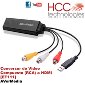 ET111 Conversor Video Compuesto RCA a HDMI