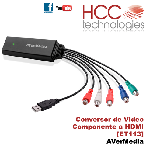 ET113 Conversor Video Componente a HDMI - HCC Store