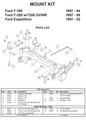 7150 FISHER MOUNT KIT MM FORD F150/F250 1997-2004 F150/F250LD - 1997-1997 F250LD