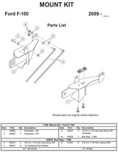 7188 FISHER MOUNT KIT MM FORD F150 2009-