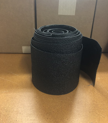 (1) 5"X30' Roll Pebble Grain Textured rubber/Black.  This product can be used with or without adhesive and is ideal for Indoor/Outdoor, RV, Marine and Automotive use.  