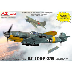 AZ Model 7879 Messerschmitt Bf-109F-2/B w/ETC 50 Bomb Rack 1:72 Model Kit
