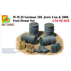 Classy Hobby MC16002 WWII German 20L Jerry Can & 200L Fuel Drum 1:16 Model Kit