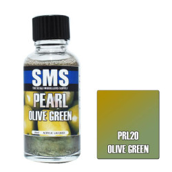 SMS PRL20 Pearl OLIVE GREEN 30ml Acrylic Lacquer