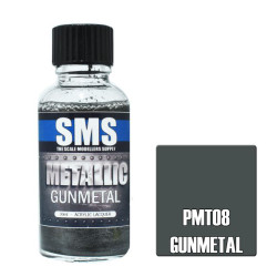 SMS PMT08 Metallic GUNMETAL 30ml Acrylic Lacquer