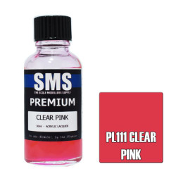 SMS PL111 Premium CLEAR PINK 30ml Acrylic Lacquer