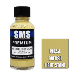 SMS PL144 Premium BRITISH LIGHT STONE 30ml Acrylic Lacquer