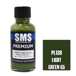 SMS PL139 Premium LIGHT GREEN G5 30ml Acrylic Lacquer