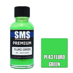 SMS PL43 Premium FLURO GREEN 30ml Acrylic Lacquer