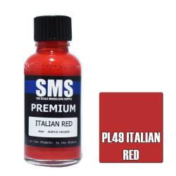 SMS PL49 Premium ITALIAN RED 30ml Acrylic Lacquer