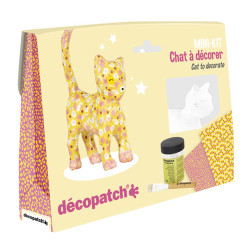 Decopatch Cat Mini Kit - Complete Craft Decorating Activity Kit KIT012O