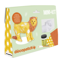 Decopatch Lion Mini Kit - Complete Craft Decorating Activity Kit KIT048C