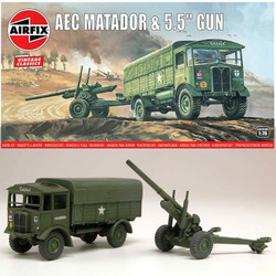 AIRFIX A01314V AEC Matador & 5.5in Gun  Vintage Classics 1:76 Military Model Kit