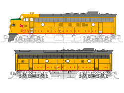 Kato FP7A/B Set (2) Milwaukee Rd Olympian Hiawatha (DCC-Fitted) K106-0432-DCC N