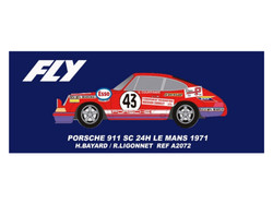 Fly Car Model Porsche 911 24hr Le Mans 1971 Bayard/Ligonnet A2072 1:32