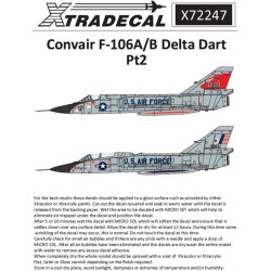 Xtradecal X72247 Convair F-106A/B Delta Dart Part 2 1:72 Decal Set