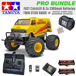 TAMIYA RC 58347 Lunch Box 2005 Monster Truck 1:12 PRO Stick Radio Bundle