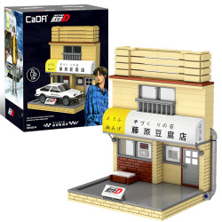 CaDA Initial D Fujiwara Tofu Shop Brick Model Building w/Lights 412pcs 61033W