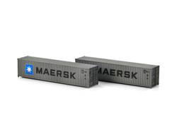 Dapol 40ft Container Set (2) MSKU/MRKU Weathered N Gauge DA2F-028-101