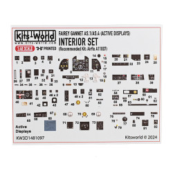 Kits World Fairey Gannet AS.1/AS.4 Cockpit Active Interior Detail Set A11007