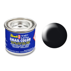 Revell Silk Black (RAL 9005) Email Colour Enamel - 14ml Model Paint No.302