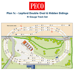 PECO Plan 1c: Lapford Double Oval & Hidden Sidings - Complete N-Gauge Track Pack