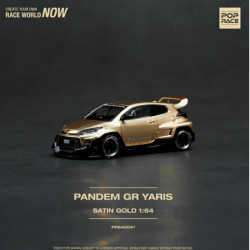 Pop Race 640041 Pandem GR Yaris Satin Gold 1:64 Diecast Car