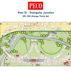 PECO Plan 13: Triangular Junction, almost! - Complete HO/OO Gauge Track Pack