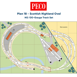 PECO Plan 18: Scottish Highland Oval - Complete HO/OO Gauge Track Pack