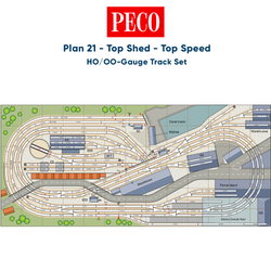PECO Plan 21: Top Shed - Top Speed - Complete HO/OO Gauge Track Pack