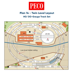 PECO Plan 14: Twin Level Layout - Complete HO/OO Gauge Track Pack