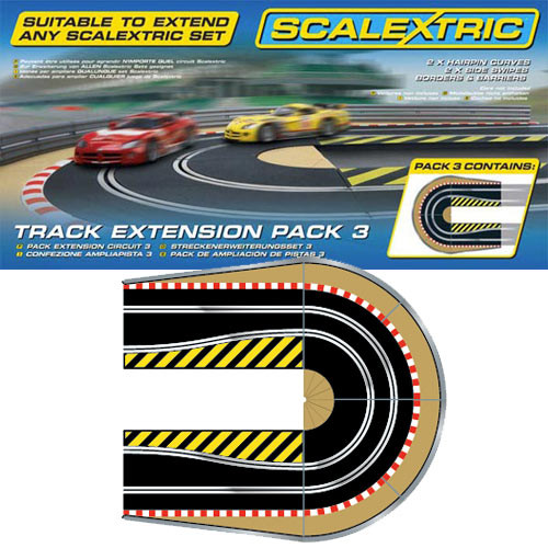 Scalextric Track Extension Pack 3-1/32 Scale Slot Car Set C8512 