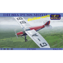 LF Models PE7268 DH 80A Puss Moth Civilian Aircraft 1:72 Model Kit