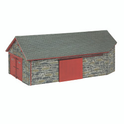 Scenecraft 44-0197R Narrow Gauge (OO9) Harbour Station Goods Shed - Red