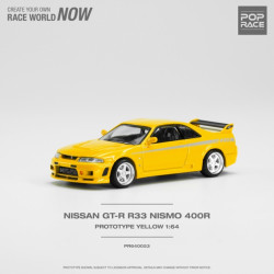 Pop Race Nissan GT-R Nismo 400R Prototype Yellow 1:64 Diecast Model 640053