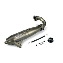 Dynamite 1/8 053 Mid-Range Inline Exhaust Sys:Hard Anodised DYNP5003