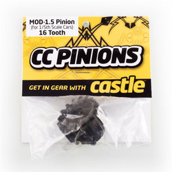 Castle Creations CC PINION 16 Tooth - MOD1.5, 8mm shaft (for use with CMIR075 CC6525