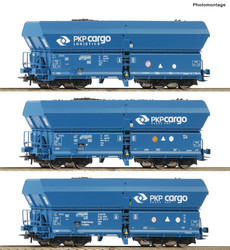 Roco PKP Cargo Falns Side Discharge Hopper Set (3) VI HO Gauge 76046