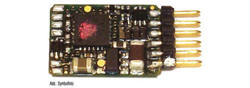 Fleischmann 6 Pin NEM651 Direct Plug DCC Decoder (Zimo MX617N) N/HO/OO Gauge