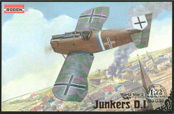 Roden 036 Junkers D.I short fuselage version 1:72 Aircraft Model Kit
