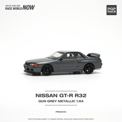 Pop Race Nissan Skyline GT-R R32 - Gun Grey Metallic 1:64 Diecast Model 640101