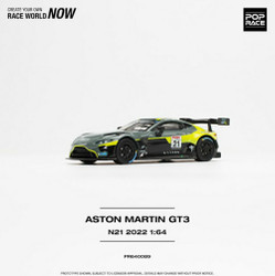 Pop Race Aston Martin Vantage GT3 N21 2022 Nurburgring 1:64 Diecast Model 640089