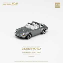 Pop Race Singer Targa Metallic Grey 1:64 Diecast Model 640044
