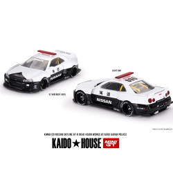 MiniGT Nissan Skyline GT-R R34 Kaido Works (V2 Aero) Police 1:64 Model KHMG120