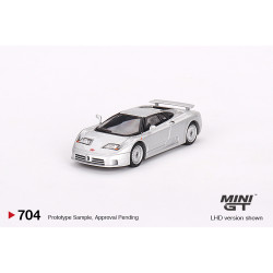 MiniGT Bugatti EB110 GT Grigio Chiaro 1:64 Diecast Model 704-L