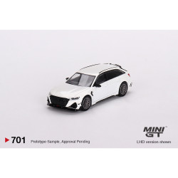 MiniGT Audi ABT RS6-R Glacier White Metallic 1:64 Diecast Model 701-R