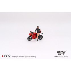 MiniGT Ducati Panigale V4 S w/Ducati Girl Figure 1:64 Diecast Model 682-L