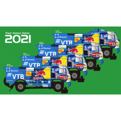 Avant Slot DKR001T Kamaz Red Bull Dakar 4-Truck Team 1:32 Slot Car Set